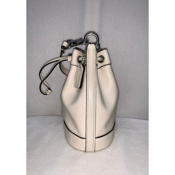Coach Mini Bucket Bag Chalk Silver CR144 NO LONG STRAP - Picture 4 of 12